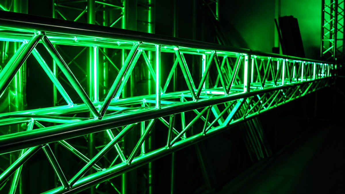 Trusses y estructuras Truss Raptor en un montaje
