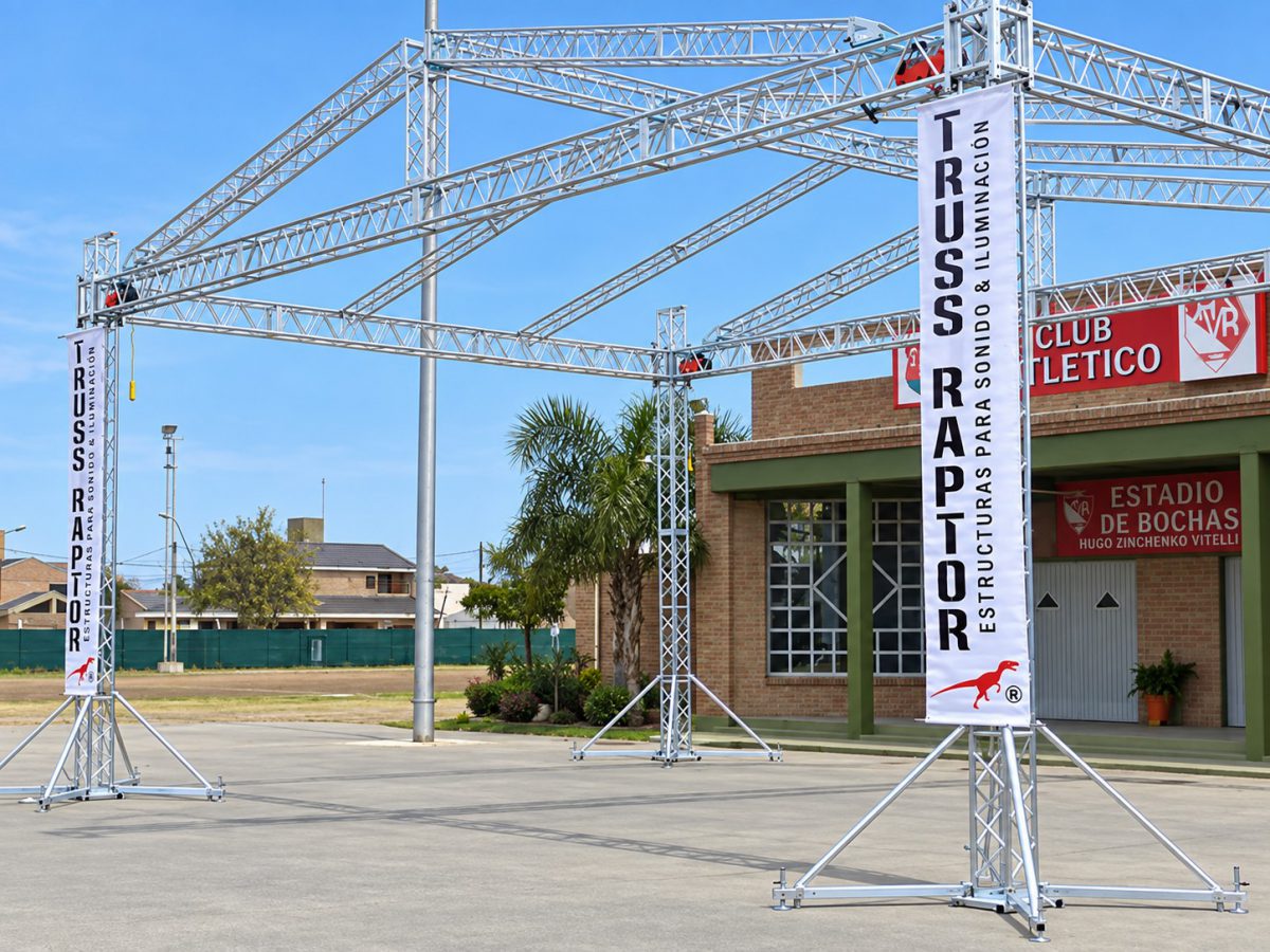 Trusses y estructuras Truss Raptor en un montaje